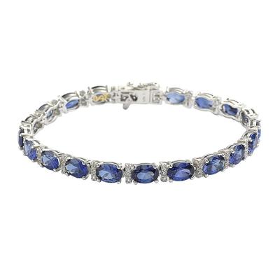 Bracelet de tennis en tanzanite - Argent sterling 925