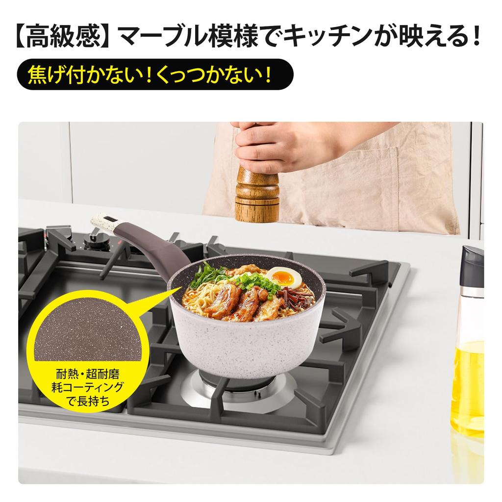 WANGYUANJI 16cm Milk Miso Soup Saucepan with Induction and Gas Milk Sauce Stock Easy to Perfect for Single Home Use Saucepan, Pot, Pot, Lid,