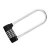 Zinc Alloy U Shape Combination Digit Password Code Lock Extra Long Cabinet Door Padlock