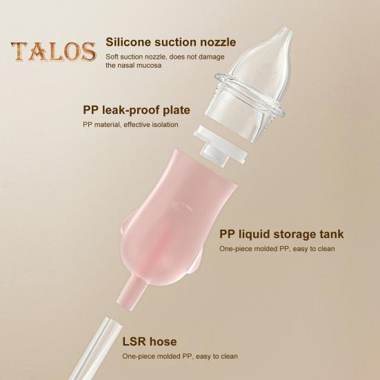 Nasensauger aus Silikon, Nasenreiniger, kompaktes Design, tragbare, benutzerfreundliche Saugpumpe, manueller Nasensauger für Kinder