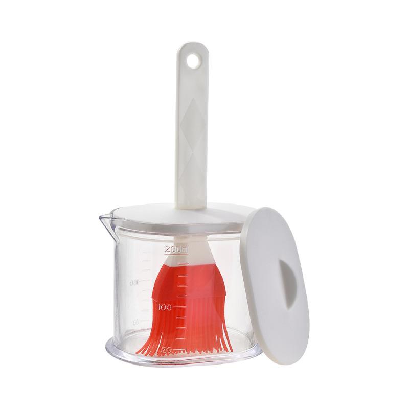 Barbecue Oil Container Brush Leak Proof Liquid Condiment Seasoning Oil Sauce Cream Bottle with Brush Kitchen Cooking Tools