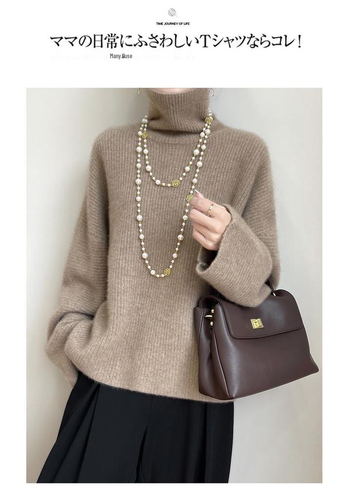 Autumn/Winter High Neck Loose Wool Sweater for Women, 2026 Style