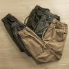 Men's Retro Straight-Leg Canvas Chino Pants - Casual Loose Fit Workwear Trousers