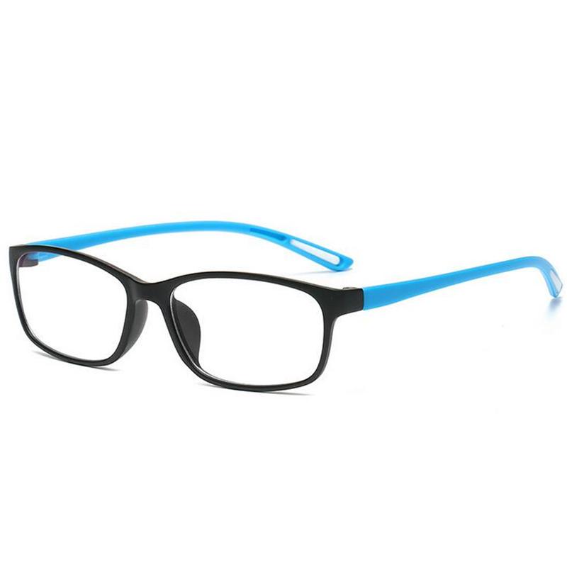 Anti-Blue Light Square Nearsighted Glasses Women Men Black Red Frame Prescription Eyeglasses Diopter 0 -0.5 -0.75 To -6.0