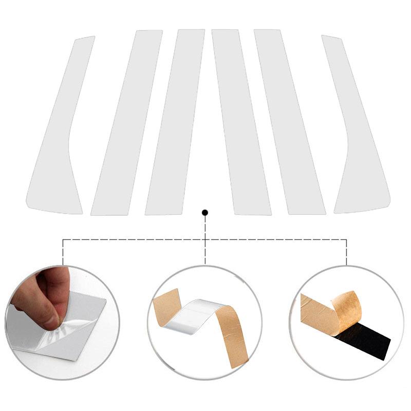 6pcs Car Pillar Posts Trim Stickers Auto Window Door Column Decor Styling Accessories Fit For Hyundai Palisade 2020-2024