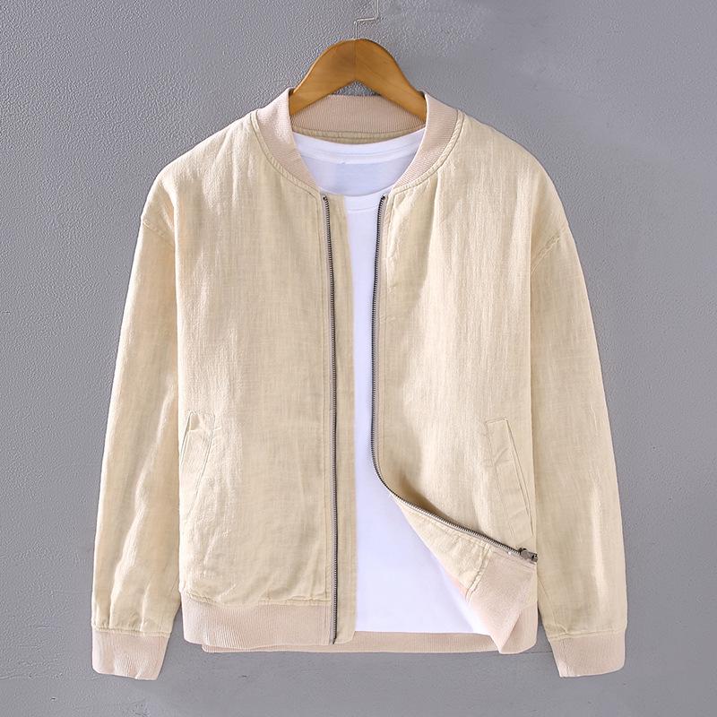 G150 Men's Retro Japanese Ramie Jacket - Autumn Casual Loose Fit