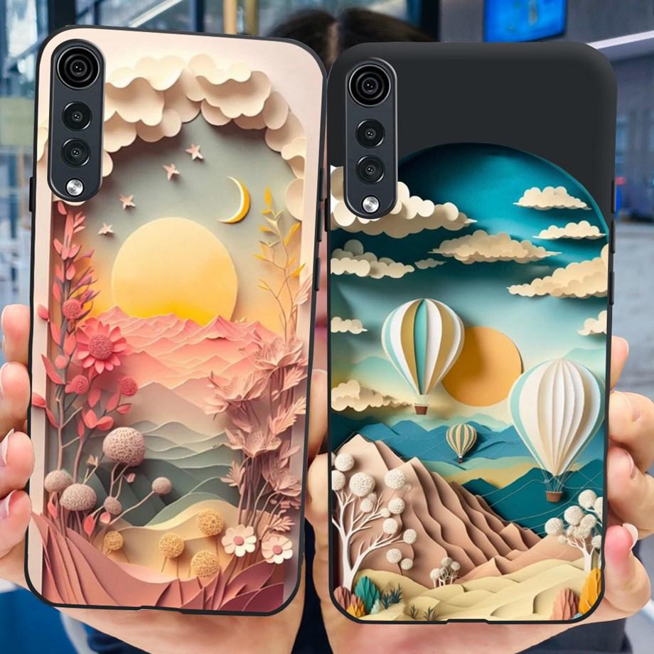 For LG Velvet 5G 4G / Velvet 5G UW Case Cute Cartoon Panda Flower Luxury Soft Silicon Phone Case Back Cover Capas