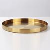 Nordic Light Luxury Round Tea Set Tray Metal Jewelry Storage Tray Model Room Fruit Snack Storage Tray Decoration