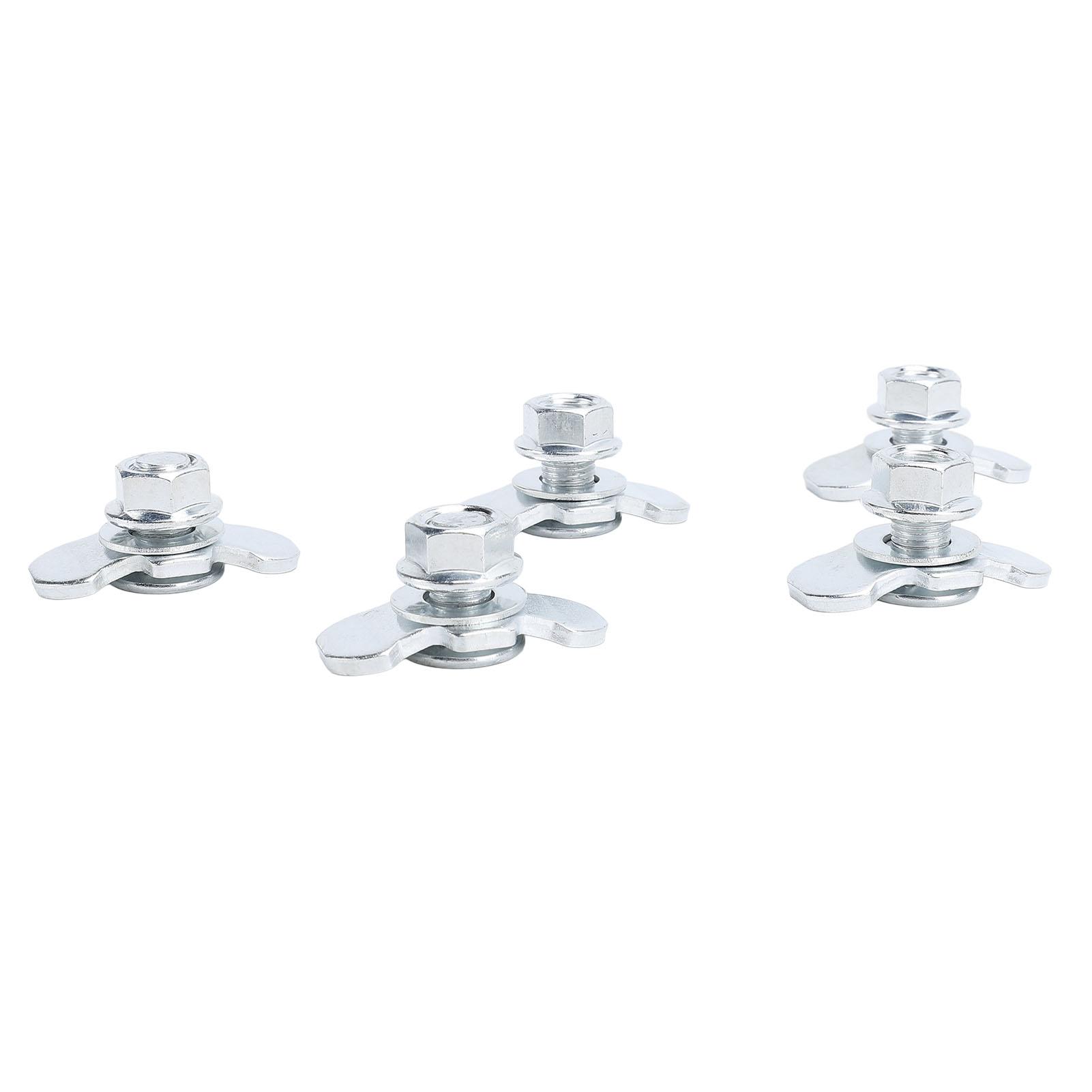 

5pcs L Track Double Lug Threaded Stud Nut Fitting M10x20mm for Truck Bed Trailer Cargo Control Pickup RV ATV Black Silver серебряный