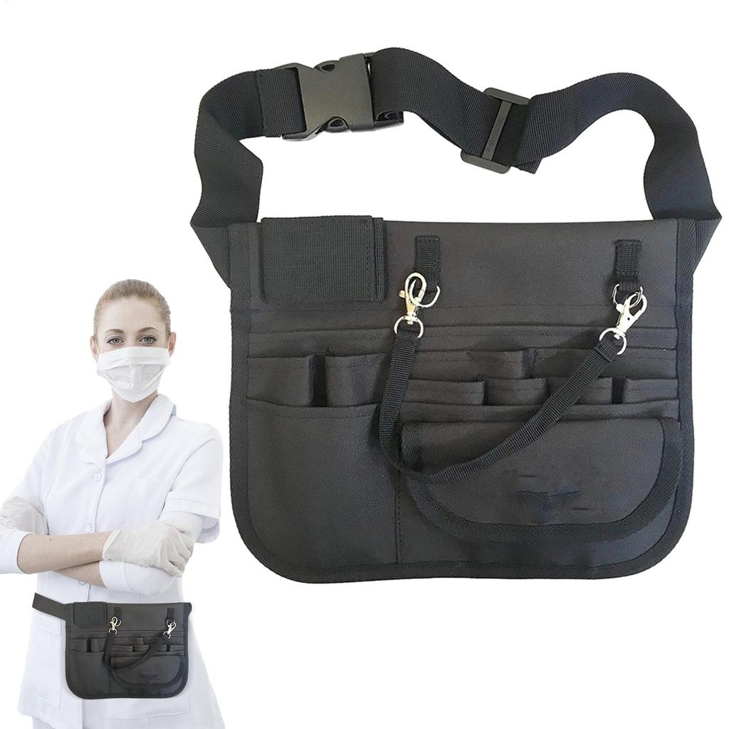 Nurse Fanny Pack Oxford clothMulti Compartment Large Capacity Nurse Waist Bag Professional Gear Pockets Nursing Organizer Pouch