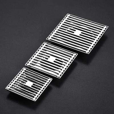 Floor Drain SUS 304 Stainless Steel Square Sliver Anti-odor Bathroom Shower Drainage Floor Drains for Balcony Lavatory Kitchen