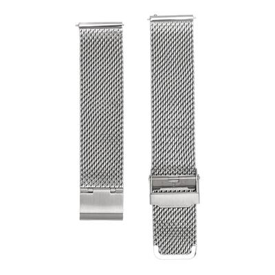 20mm síťovaný řemínek k hodinkám s rychloupínáním, vodotěsný, luxusní síťovaný řemínek z nerezové oceli pro DW, stříbrný