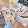 Cartoon Socks Women'S Mid-Tube Socks Trendy Spring And Autumn Cute Preppy Style Bow Polka Dot Puppy Striped Socks