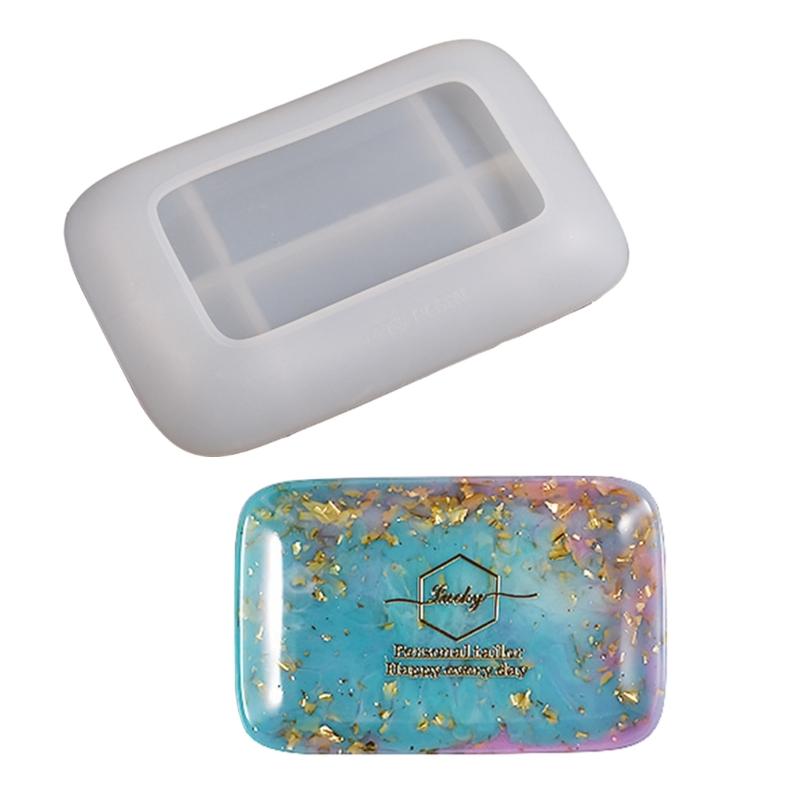 

Round Rectangular Bear Head Plate Mold Reusable Epoxy Resin Mold for DIY Storage Tray, Small Dish Resin Art Tool