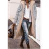 Solid Color Double-Sided Wear Hooded Cotton Coat, Thickened Slim Fit Long Sleeve Long Open Front Jacket