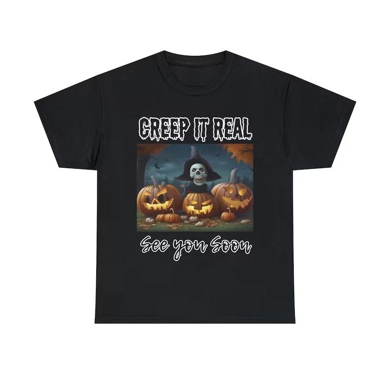 Creep It Real Vintage Halloween Shirt, Halloween Gift XL