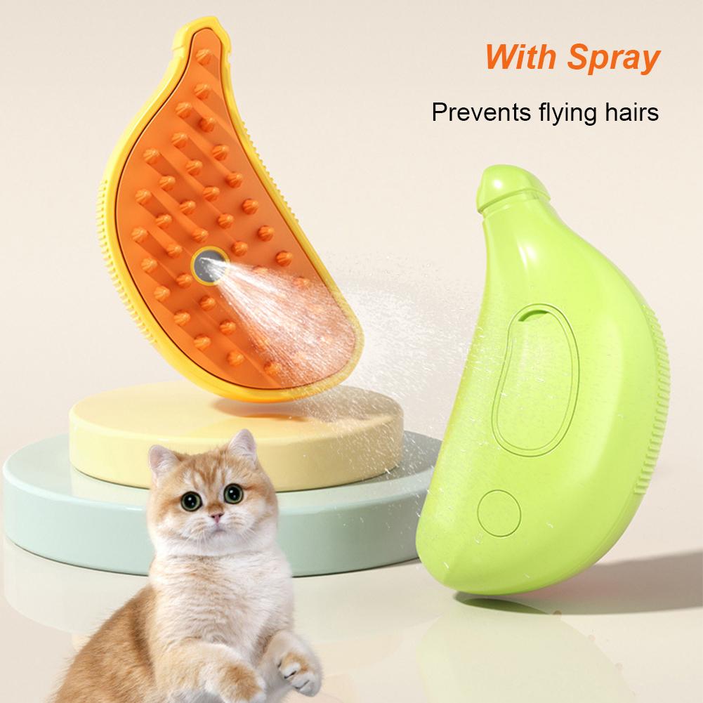 Cleaning Cat Brush with Spray Port Pet Hair Remover Versatile Cat Dog Depilation Brush for Removing Tangled Loose Hair