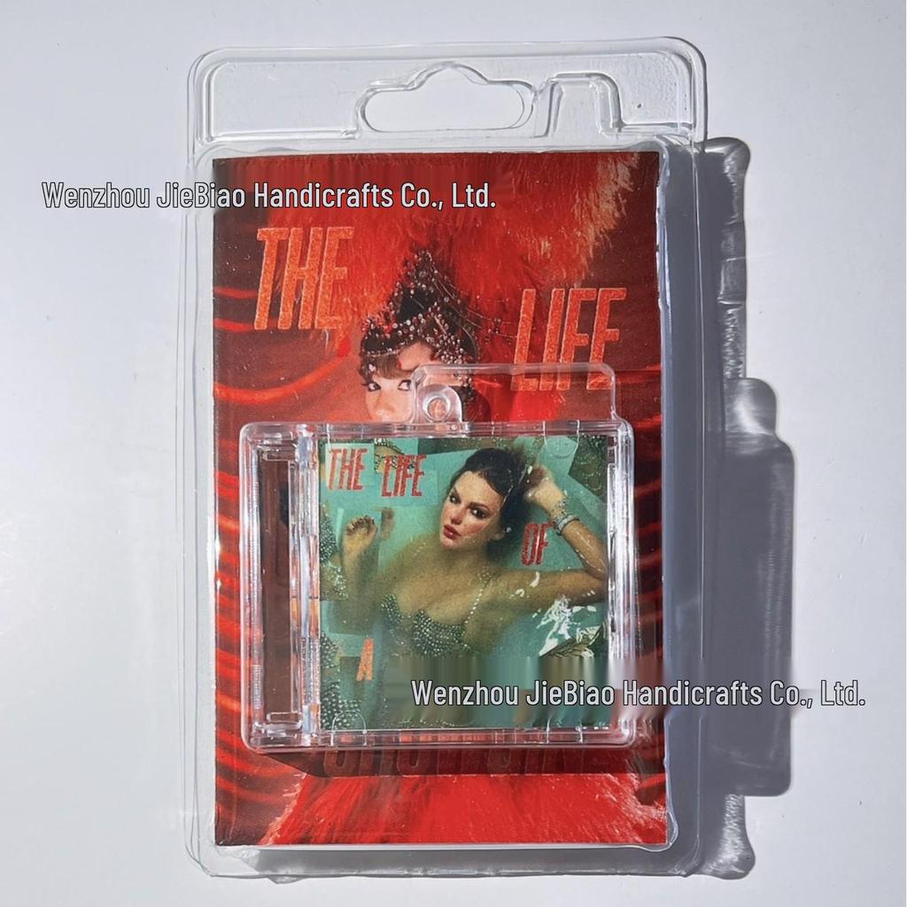 Acrylic Mini CD Case NFC Keychain Star Pendant DIY Merchandise