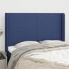 Vidaxl Wingback Headboard, Blue, 147X16X118/128 Cm, Fabric