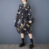 Spring and Autumn Mid-length Button-down Dress