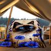 1pc Siamese Cat Print Print Outdoor Blanket, Lightweight Polyester,