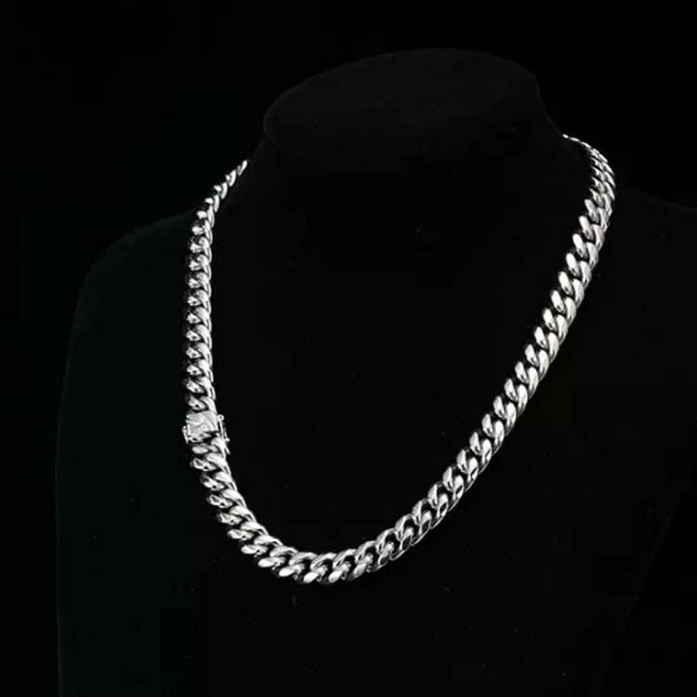 Luxury 10MM Twists Necklace Metal Exaggerated Men Necklace Fashion Silver-plated Neck Chain  Party
