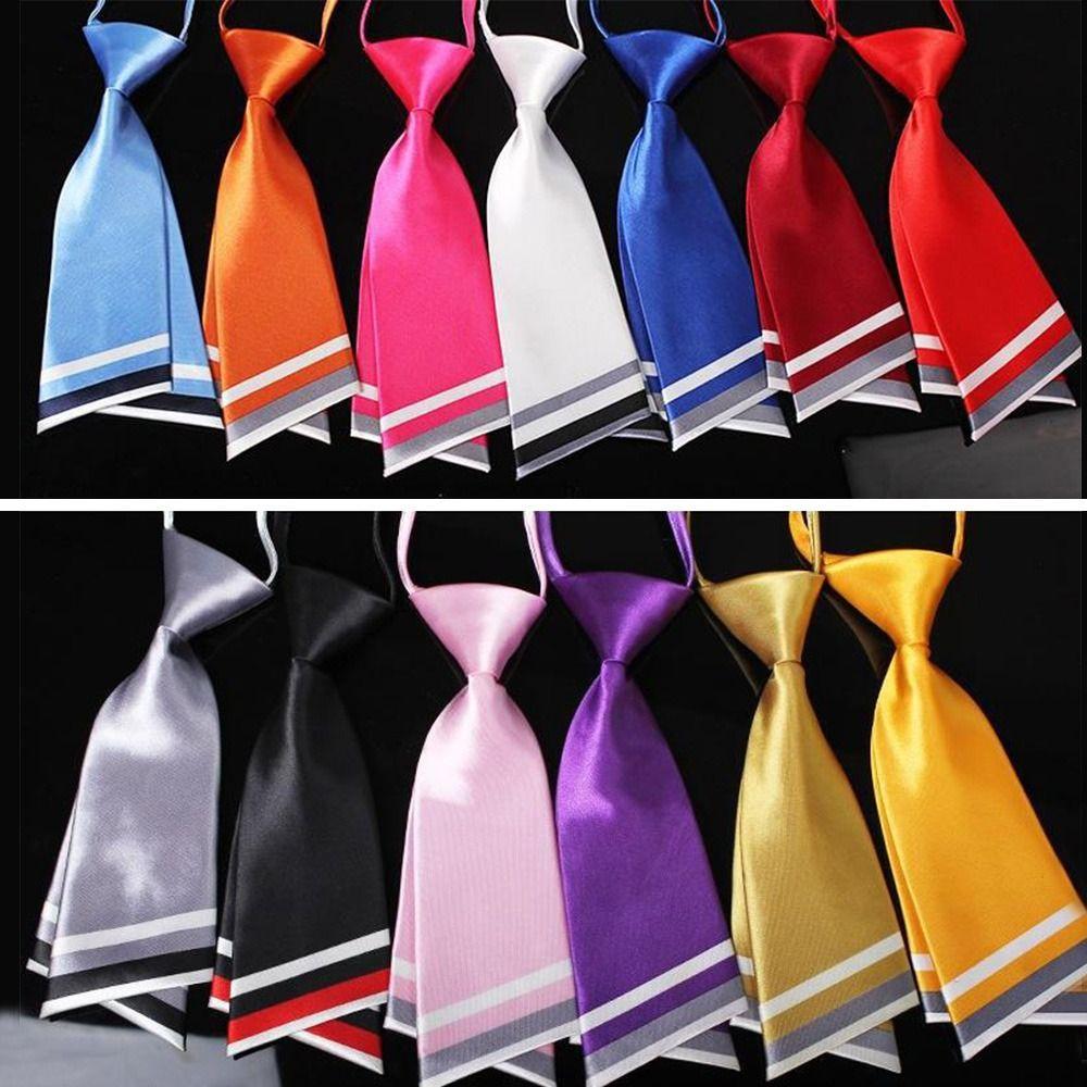 Solid Color Bow Knot Tie Bow Knot Cravat Fashion Necktie School Uniform