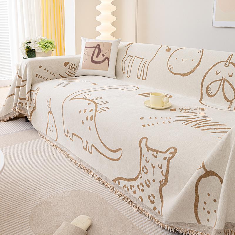 Cartoon Chenille Sofa Cover Towel High-Grade Four Seasons Universal Sofa Cushion Cover All-Inclusive Universal Blanket Full Covered