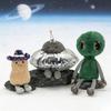 Seria Kosmiczna Pluszowy Obcy Ornament UFO Gwieździste Niebo Kapelusz Kowbojski Lalka Orzeszek Prezent Urodzinowy