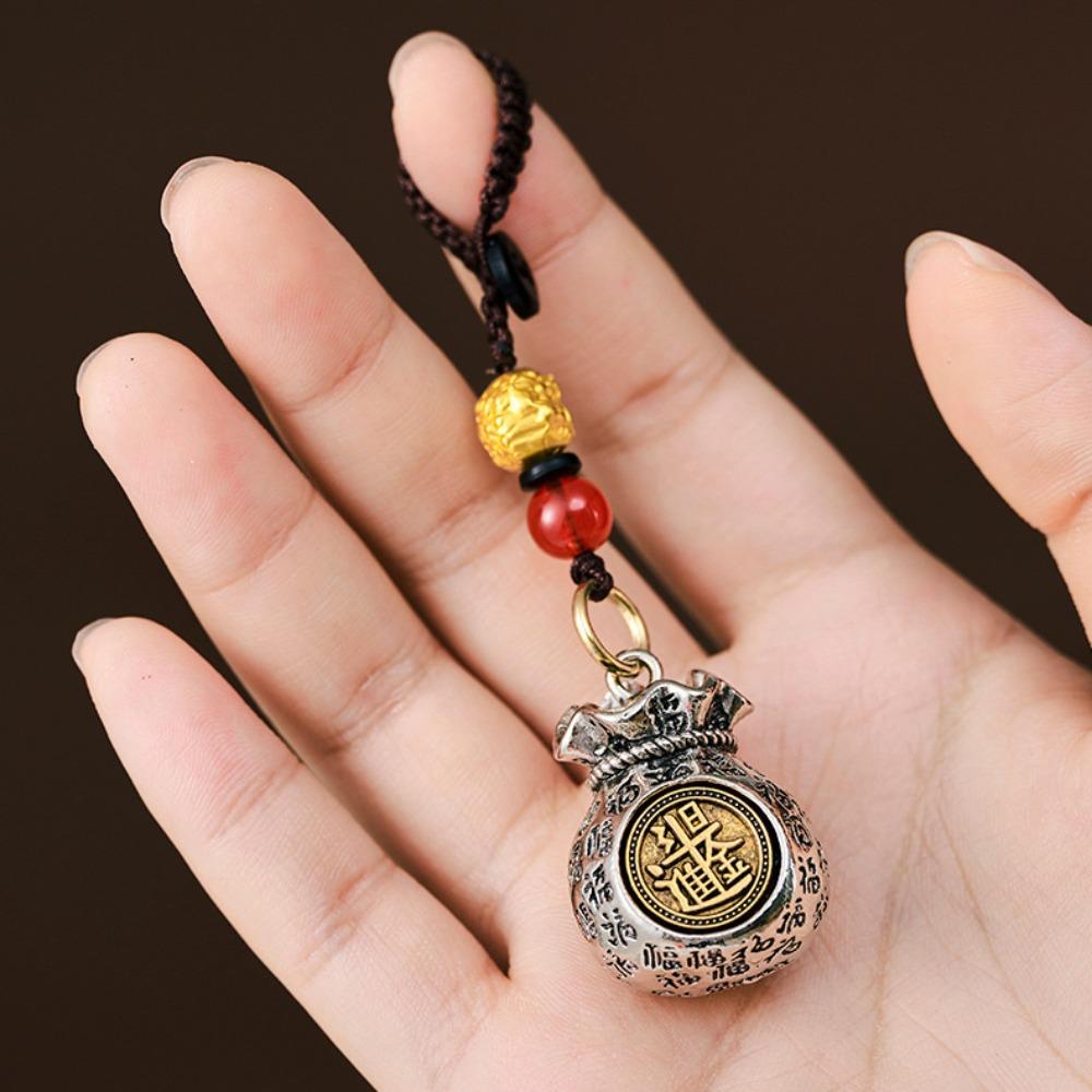 Chinese Style 12 Zodiac Keyring Brass Dragon Keychain Sheep Lucky Bag Pendant  Backpack Decor