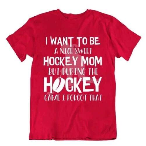 Hockey Sports T Shirt Cool Vintage Cute Funny Happy Puck Cute Mama Bat 4XL