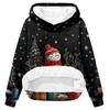 Women's Fashion Casual Long Sleeve Christmas Printed Hooded Sweatshirt