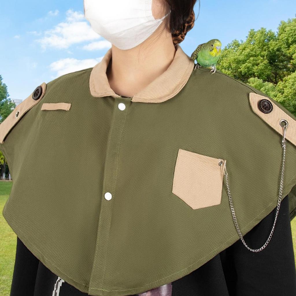 Anti-Scratch Bird Shoulder Arm Protector Cape Anti-Bird Poops Shoulder Pad Shawl Protective Shawl  with Pocket for Bird Parrot