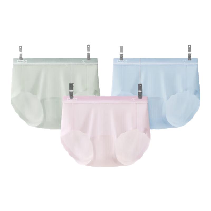 

Bannen Cool Skin 5 Series Women s Seamless Ice Silk Mid-Waist Underwear 3-Pack M