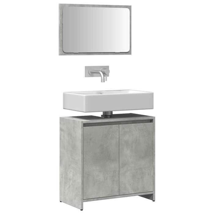 VidaXL 2-piece Bathroom Furniture Set Concrete Grey, Bathroom Cabinet, Bathroom Cupboard, Furniture 856066