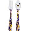 [R0648] - Children's Melamine Cutlery 'Saperlipopette' Yellow Blue (Albert) - 16 Cm