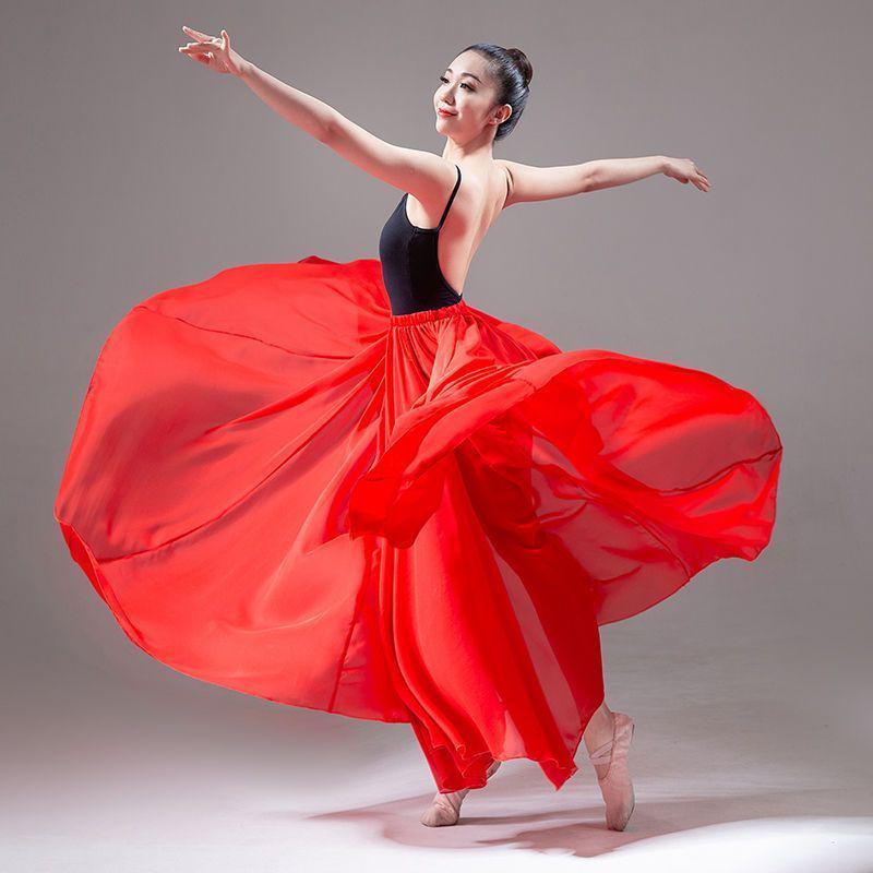 Children's 720-Degree Swing Skirt for Dance Performances – Classical Chinese Dance Skirt for Girls
