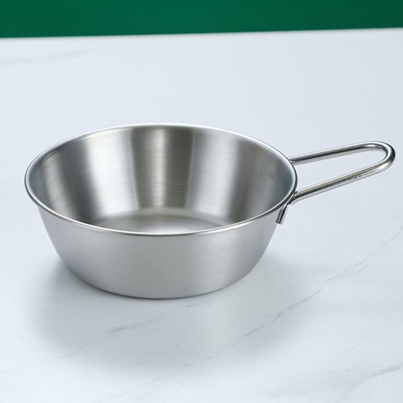 

Миска для рисового вина из нержавеющей стали, миска для кухни в корейском стиле с ручкой, кастрюля для лапши, миска для соуса и приправ, блюдо, кухонная посуда 200ml серебряный