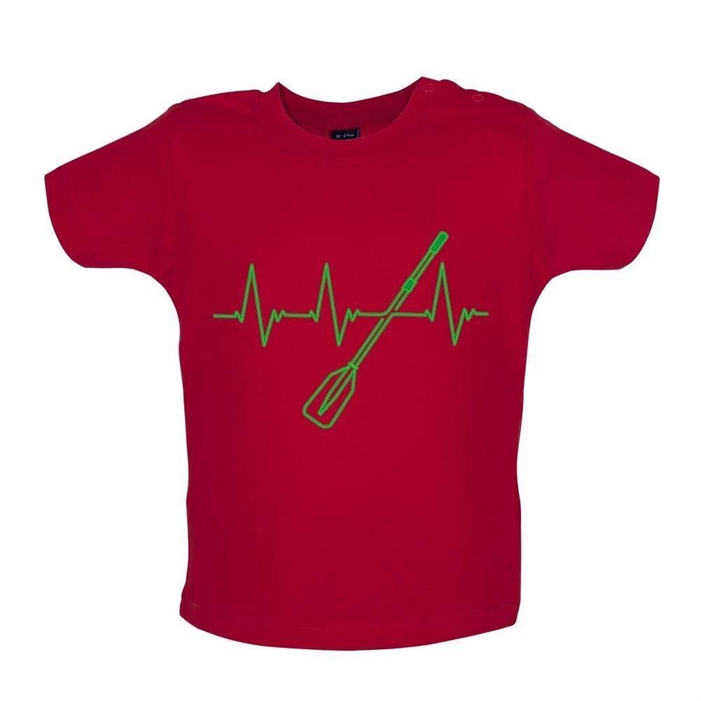 

Heartbeat SPORTS Rowing -Baby Kids Boys Girls Unisex T-Shirt / Romper Tees Top- Rower Canoe Kayak Series Sports 160