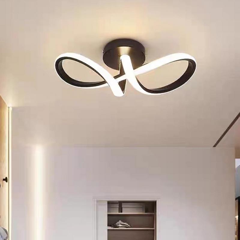 Hallway Light Modern Ceiling Light Indoor Lighting Interior Three-Color Variable Spiral Lamp Living Room Decoration Energy