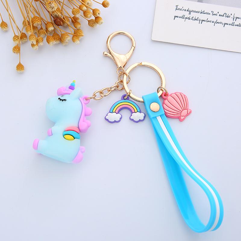 Dreamy Unicorn Heart Pony Keychain - Cute Car Keyring & Bag Pendant Gift