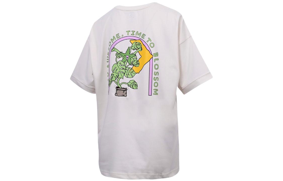 Converse PLANTOPIA Drop Shoulder Sleeve T Shirt Women s White 10024353-A02 S
