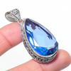 Natural Tanzanite Quartz 925 Sterling Silver Jewelry Pendant 2.17" AP-14607