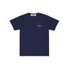 Comme Des Garcons Play Double Hearts T Shirt AX-T226-051-NAVY BLUE