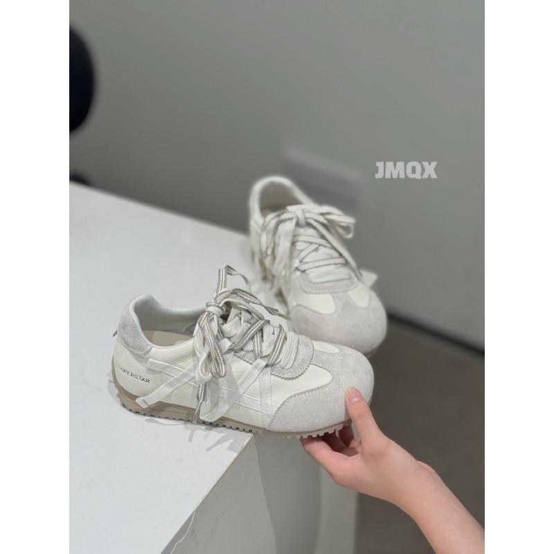 

Leather mesh breathable women s summer new retro pink soft sole soft surface running net shoes 35 бежевый