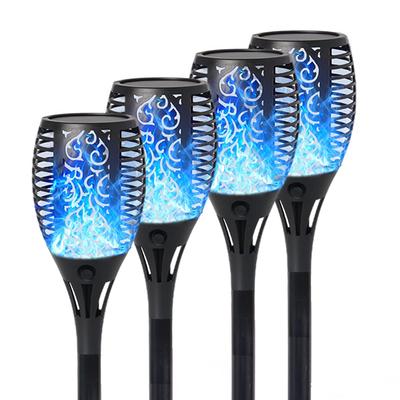 GLOWDAWN Solar Lights Outdoor Flame Light Solar Torch Light with 33 Built-in Bulbs IP65 Waterproof Automatic On/Off Garden LED Light Easy Installation