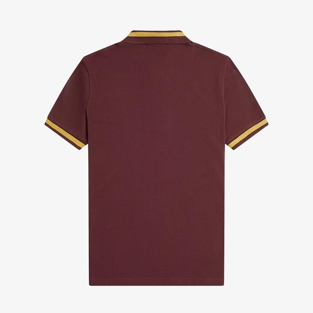 Fred Perry [M2] Single Tip Fred Perry Shirt - Oxblood/Honeycomb Afpm2510002-Y89