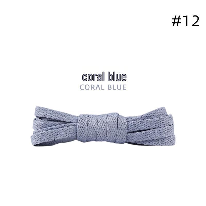 

Colorful 8mm Flat Polyester Shoelaces for AJ Sneakers and Hiking Shoes (Pair) 90cm