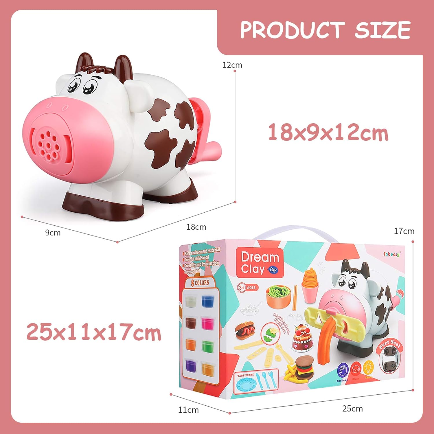 

28Pcs Kitchen Creations Noodle Playset and Ice Cream Maker Machine Dough for Kids,Play Kit for Birthday Holiday Craft Gift