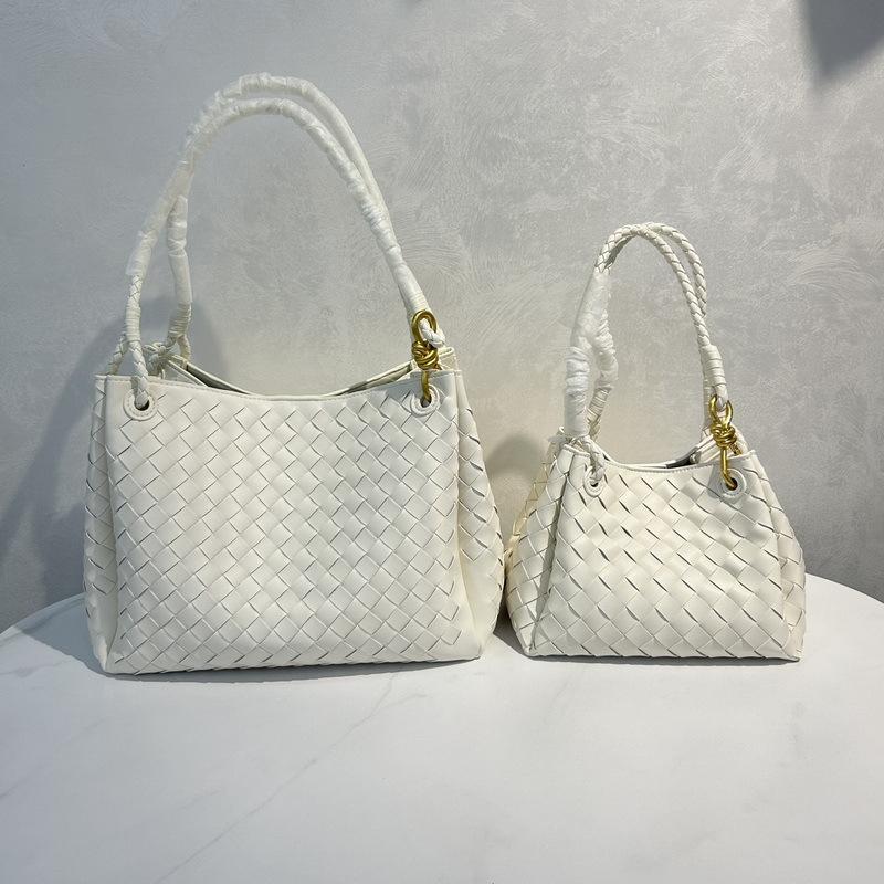 2025 New leather women's bag fashion classic woven bag butterfly buckle parachute shoulder oblique span bag